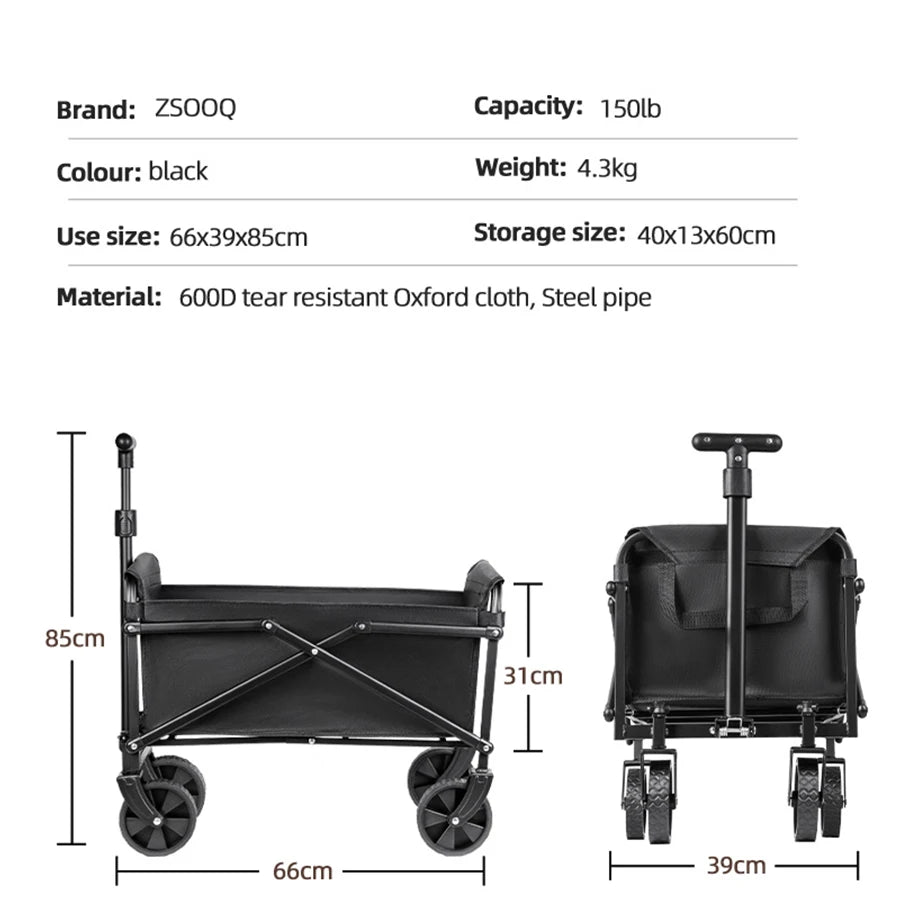 Heavy Duty Collapsible  Large Capacity Folding Wagon