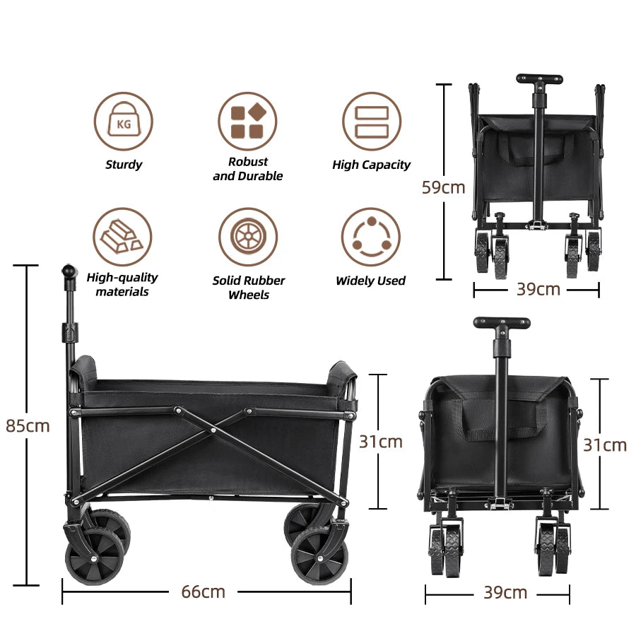 Heavy Duty Collapsible  Large Capacity Folding Wagon