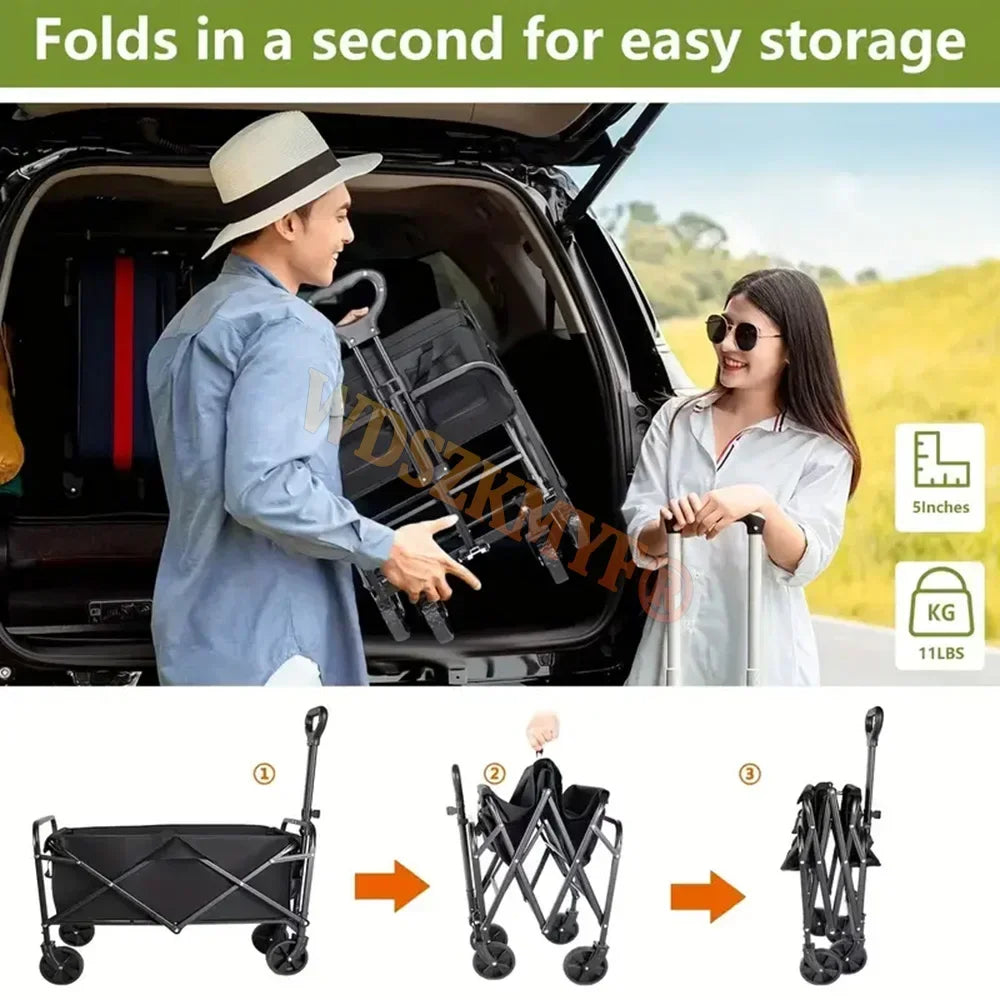 Collapsible Folding Utility Beach Cart Wagon