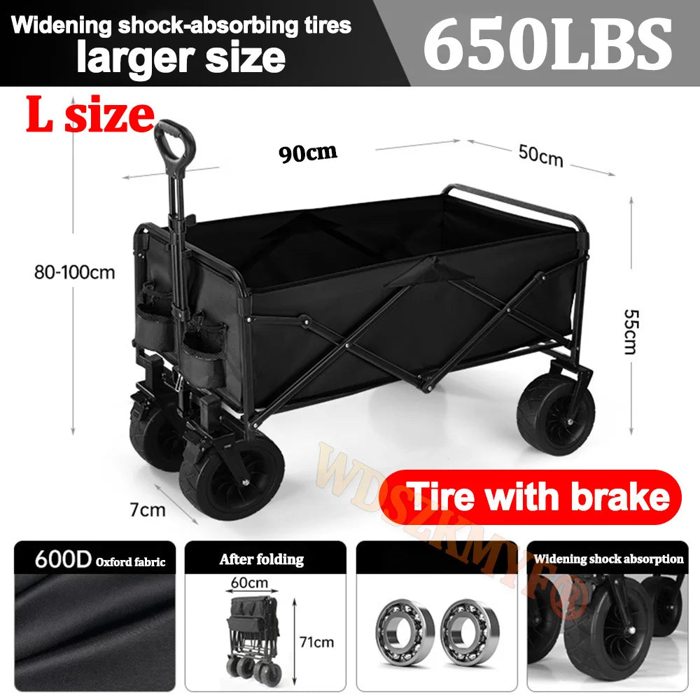 Collapsible Folding Utility Beach Cart Wagon